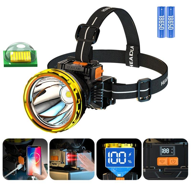 Headlamps |   Wholesale 30w Led Headlights High Brightness Strong Light USB Rechargeable Outdoor IPX4 Waterproof Head Lamp Camping Equipment white light Headlamps Headlamps