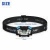 Headlamps |   Wholesale 5000lm Led Headlight 5 Modes Ipx4 Waterproof Usb Rechargeable Motion Sensor Head Band Lamp Flashlight black Headlamps Black