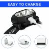 Headlamps |   Wholesale 5000lm Led Headlight 5 Modes Ipx4 Waterproof Usb Rechargeable Motion Sensor Head Band Lamp Flashlight black Headlamps Black