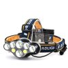 Headlamps |   Wholesale 8led Led Headlamp 2000lumen Usb Charging Strong Light Outdoor Night Fishing Light Cob Emergency Light T076 Headlamps Headlamps