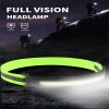 Headlamps |   Wholesale Cob Led Headlight Built-in 700mAh Battery Type-c Rechargeable Headlamp Night Running Light With Reflective Strips green Headlamps Green