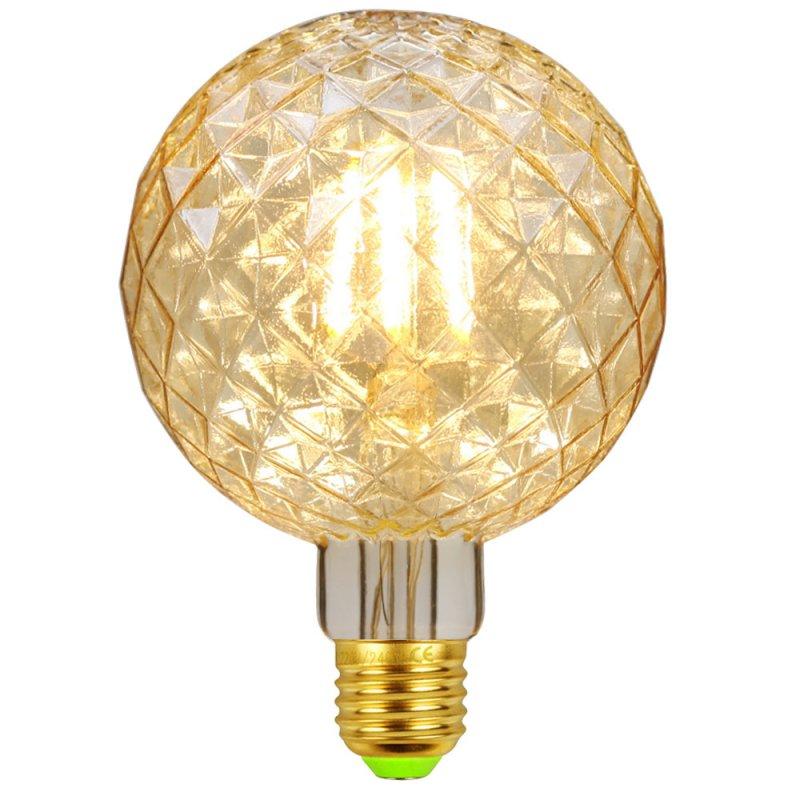 Headlamps |   Wholesale G95 Led Lamp Retro Filament Lights Bulb Decoration for Resturant Bar Milk Tea Shop 220V 4W E27 Headlamps 2700K gold + 4W