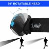 Headlamps |   Wholesale Headlamp 5000LM Rechargeable Head Lights Ultra Bright LED Head Lamp Flashlight For Camping Cycling Running Fishing Black + charging cable + box Headlamps Black + charging cable + box