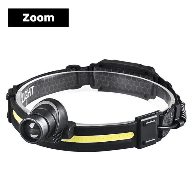 Headlamps |   Wholesale LED Headlamp With Motion Sensor, USB Rechargeable 10 Lighting Mode, COB Wide Beam Headlight, Head-mounted Waterproof For Fishing Camping Hiking Outdoor 668 zoom + USB cable Headlamps 668 zoom + USB cable