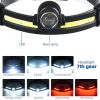 Headlamps |   Wholesale LED Headlamp With Motion Sensor, USB Rechargeable 10 Lighting Mode, COB Wide Beam Headlight, Head-mounted Waterproof For Fishing Camping Hiking Outdoor 668 zoom + USB cable Headlamps 668 zoom + USB cable