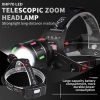 Headlamps |   Wholesale LED Rechargeable Headlamp, Headlight 1200 Lumens Super Bright With 4 Modes, IPX4 Waterproof 90° Adjustable Headband Head Lamp For Outdoor Camping Running Cyclin Contains 2 18650 batteries Headlamps Headlamps