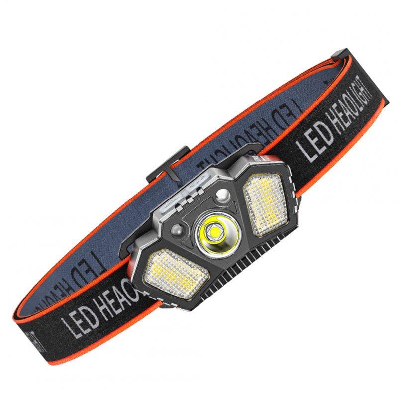 Headlamps |   Wholesale Lightweight Led Headlamp Portable Mini Warning Light For Outdoor Camping Running Cycling Fishing TD-0142B black[with induction] Headlamps Headlamps