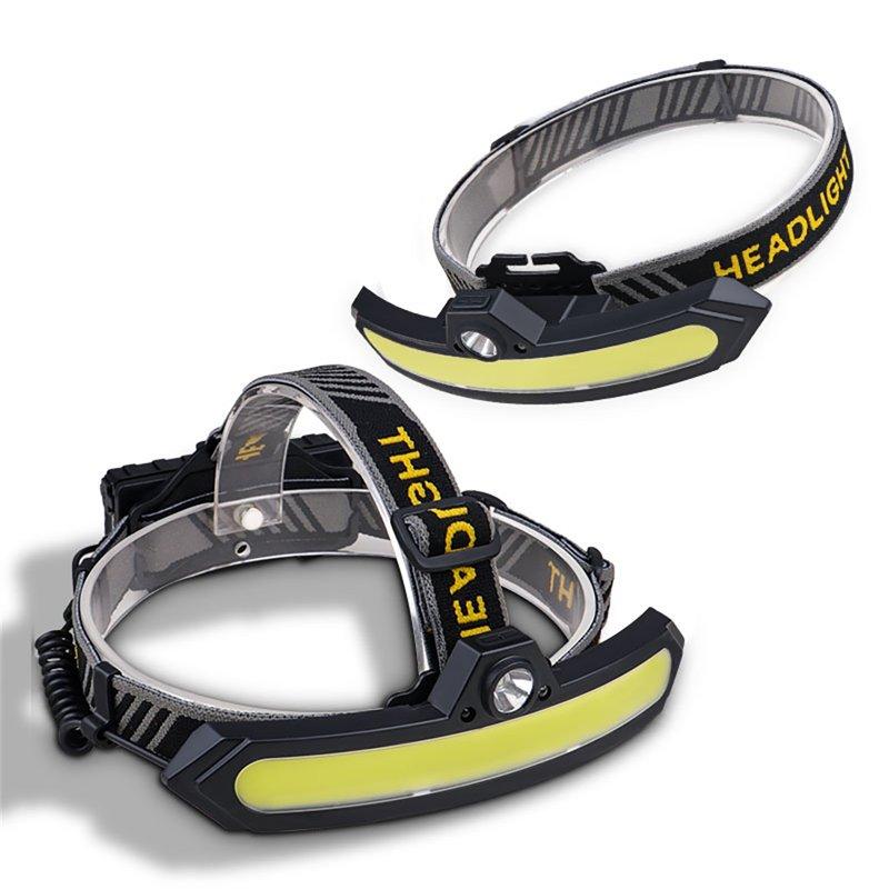 Headlamps |   Wholesale Outdoor Headlamp Type-c Rechargeable Waterproof Led Cob Strong Light Head Lamp For Camping Hiking Working As shown Headlamps As shown