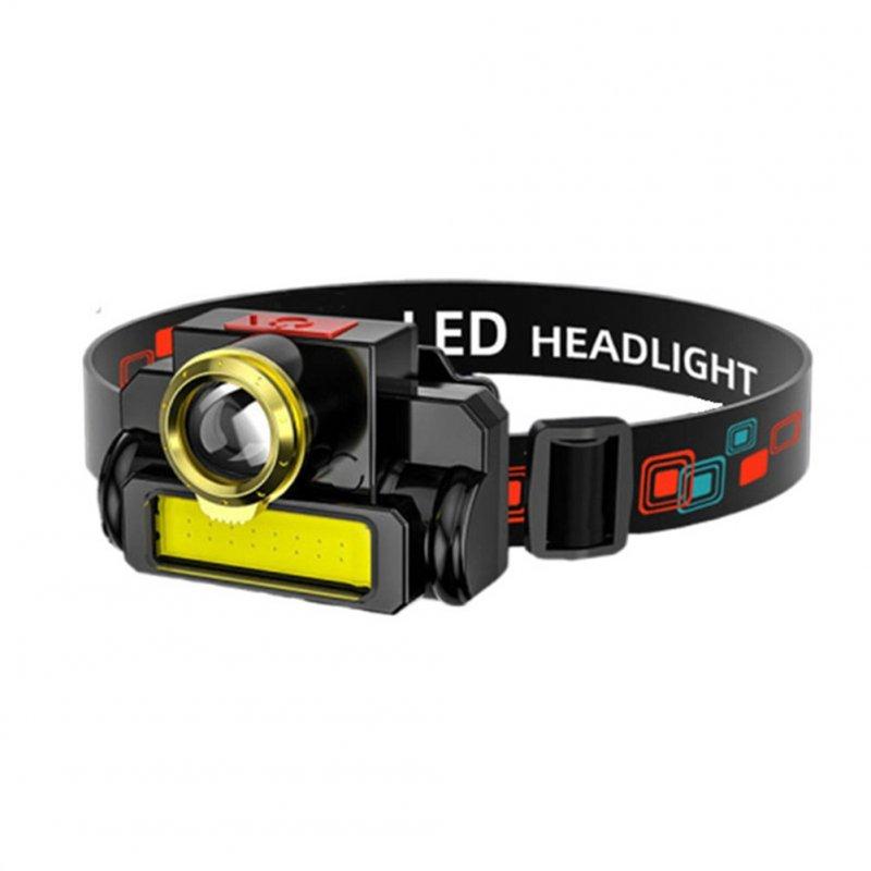 Headlamps |   Wholesale Portable Led Headlight Usb Rechargeable Cob Head Lamp Flashlight For Outdoor Fishing Hiking Running as shown Headlamps As shown