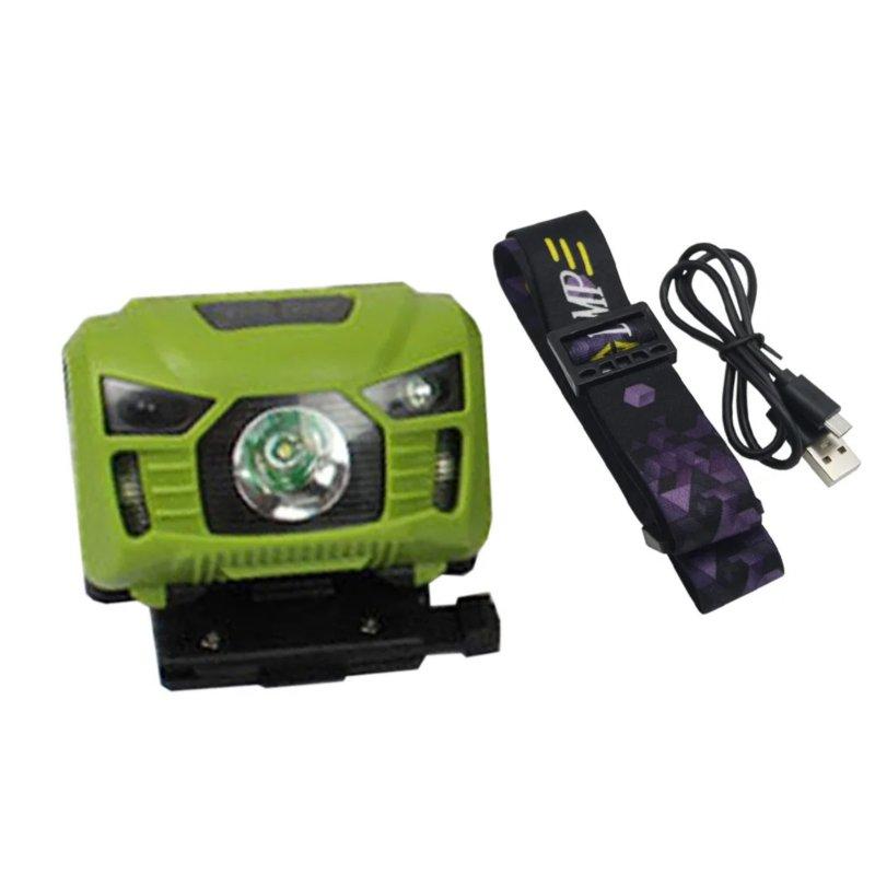 Headlamps |   Wholesale Q5 Helmet Light USB Charging Signal Light Sensor Headlamp For Hunting Fishing Waterproof For M88 Mich Holder Headlight green Headlamps Green