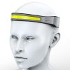 Headlamps |   Wholesale Rechargeable LED Headlamp COB 230 Degree Wide Angle 3 Modes Floodlight Headlight For Night Running Fishing Cycling Camping grey Headlamps Grey