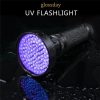 LED Flashlights |   Wholesale 100 Led Uv Ultraviolet  Flashlight, Waterproof O Ring Fluorescent 395nm Inspection Lamp, For Forged Passport Driving License Detector Black LED Flashlights Black