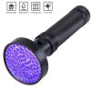 LED Flashlights |   Wholesale 100 Led Uv Ultraviolet  Flashlight, Waterproof O Ring Fluorescent 395nm Inspection Lamp, For Forged Passport Driving License Detector Black LED Flashlights Black