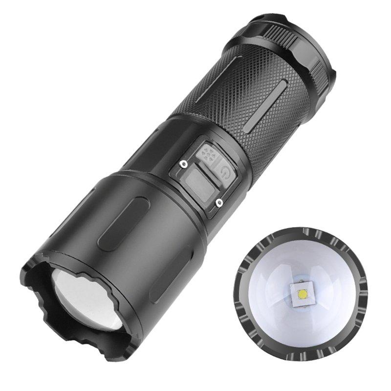 LED Flashlights |   Wholesale 30w Led Flashlight 5 Levels 1500-1800 Lumens Telescopic Zoom Super Bright Digital Display Torch Hand Lantern Black LED Flashlights Black