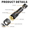 LED Flashlights |   Wholesale 30W LED Mini Flashlight Type-c Charging XHP70 Strong Light Aluminum Alloy Hand Lantern For Emergency Camping Hiking 1472 white flashlight LED Flashlights 1472 white flashlight