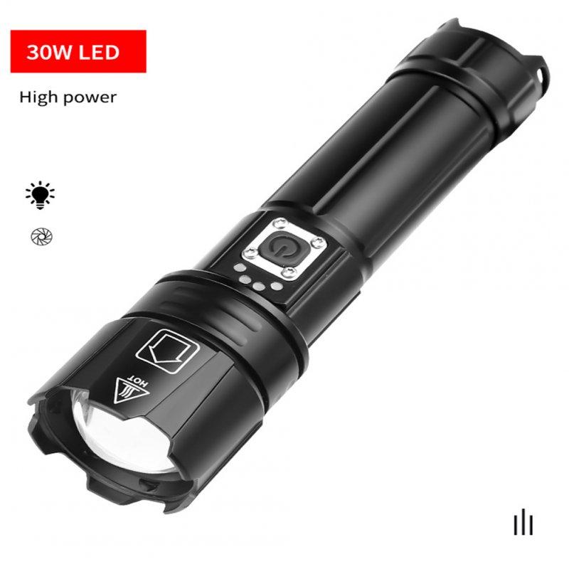 LED Flashlights |   Wholesale 30w Mini Flashlight Usb Charging Led Telescopic Zoomable Torch Outdoor Emergency Lighting Tool LED Flashlights LED Flashlights