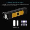 LED Flashlights |   Wholesale 360 Degree Folding USB Charging COB LED Highlight Working Flashlight for Emergency yellow LED Flashlights LED Flashlights