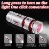 LED Flashlights |   Wholesale 3W LED Mini Flashlight Spinning Gyro 5200LM Super Bright Rechargeable Strong Light Aluminum Alloy Torch Camping Lantern black LED Flashlights Black