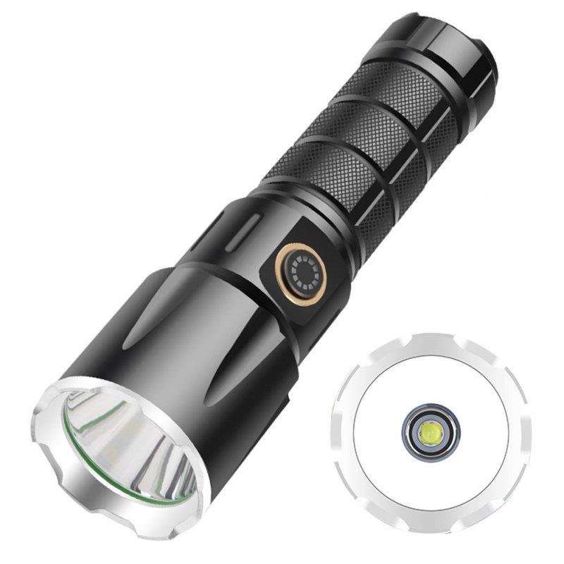 LED Flashlights |   Wholesale Aluminum Alloy Strong Light Flashlight Type-c Rechargeable Super Bright Led Flashligh With Attack Head Flashlight + USB cable (without battery) LED Flashlights Flashlight + USB cable (without battery)