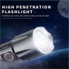 LED Flashlights |   Wholesale Aluminum Alloy Strong Light Flashlight Type-c Rechargeable Super Bright Led Flashligh With Attack Head Flashlight + USB cable (without battery) LED Flashlights Flashlight + USB cable (without battery)