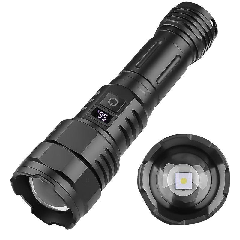 LED Flashlights |   Wholesale Flashlight 1000-1200 High Lumens Rechargeable Super Bright Powerful Flashlights Portable Flashlights For Camping Outdoor 5899digital display flashlight LED Flashlights 5899digital display flashlight