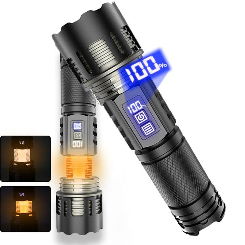 LED Flashlights |   Wholesale Flashlight High Lumens Rechargeable 1300 Lumens Flashlight Portable Tactical Flashlights For Camping Hiking Outdoor F430 flashlight( w/t battery) LED Flashlights F430 flashlight( w/t battery)