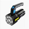 LED Flashlights |   Wholesale Four-head Outdoor Strong Light Flashlight With Large Capacity Battery P1000led Wick 500m Irradiation Waterproof Torch As shown LED Flashlights As shown