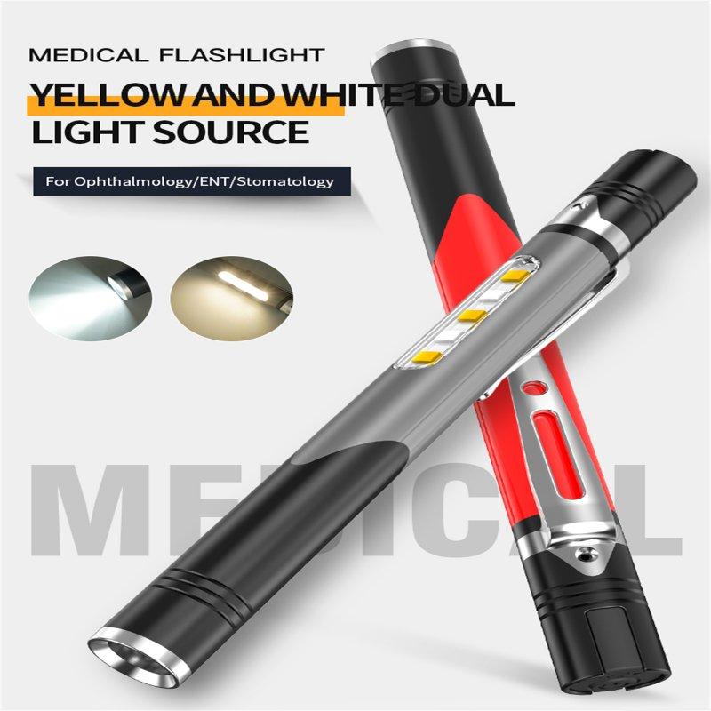 LED Flashlights |   Wholesale Led Clip-on Pen Light Built In 260ma Battery Household Mini Portable Flashlight With Indicator Light random color LED Flashlights LED Flashlights