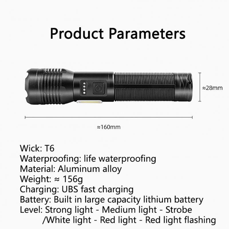 LED Flashlights |   Wholesale LED Flashlight Super Bright Magnetic Flashlight USB Fast Charging Waterproof Torch For Home Outdoor Camping Hiking flashlight LED Flashlights Flashlight