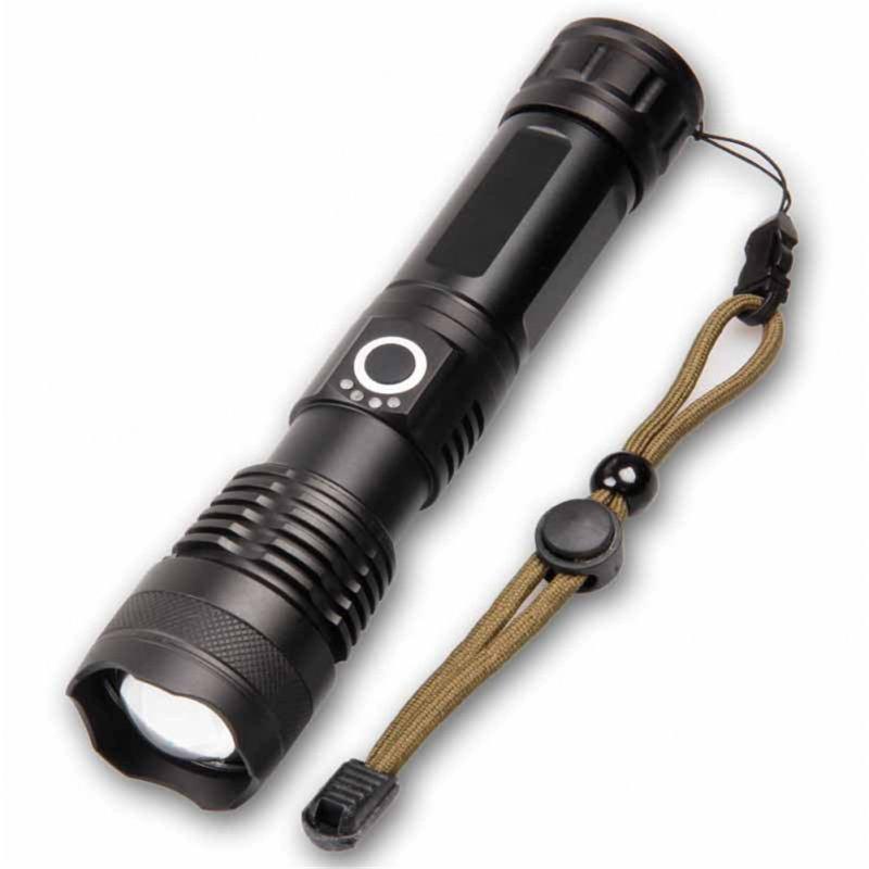 LED Flashlights |   Wholesale Led  Flashlight, Super Bright P50 4-core Ipx-6 Waterproof Torch With Battery Capacity Display, Zoomable, For Adventure Camping Flashlight USB Cable LED Flashlights Flashlight USB Cable