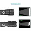 LED Flashlights |   Wholesale Led  Flashlight, Super Bright P50 4-core Ipx-6 Waterproof Torch With Battery Capacity Display, Zoomable, For Adventure Camping Flashlight USB Cable LED Flashlights Flashlight USB Cable