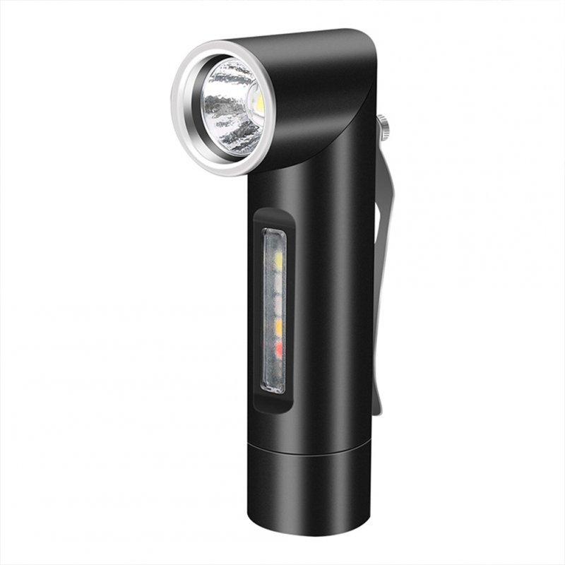 LED Flashlights |   Wholesale LED Flashlight Super Bright Pocket Flashlights Rechargeable 90 Degree Twist Torch Black LED Flashlights Black