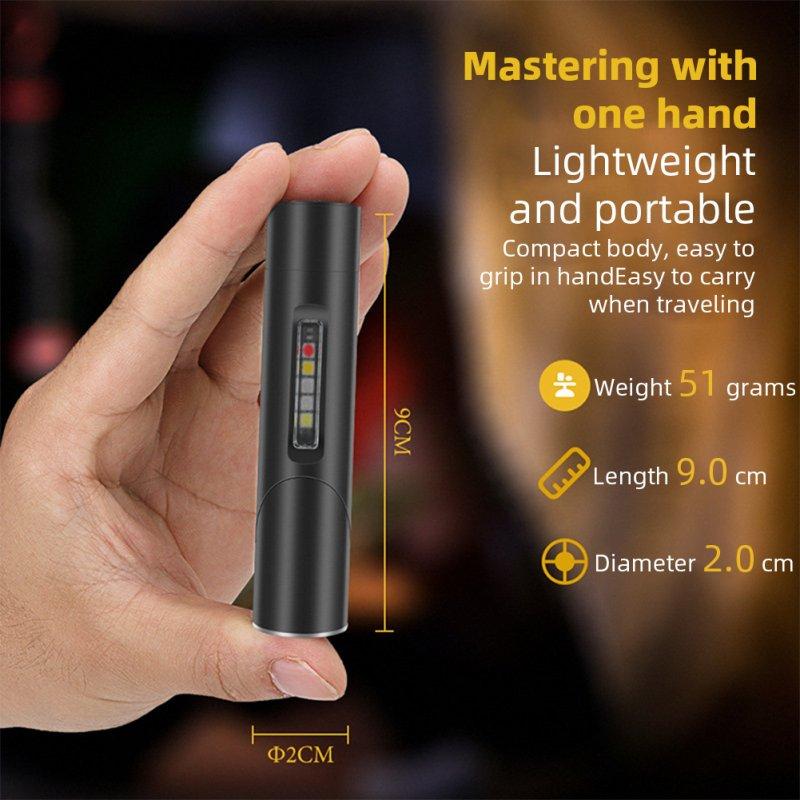 LED Flashlights |   Wholesale LED Flashlight Super Bright Pocket Flashlights Rechargeable 90 Degree Twist Torch Black LED Flashlights Black