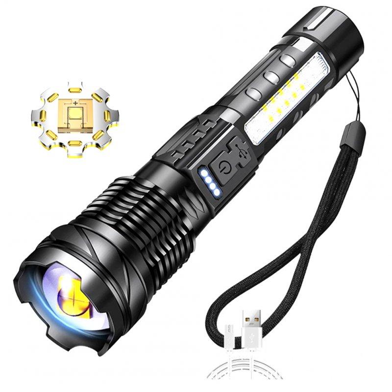 LED Flashlights |   Wholesale Led Flashlights Usb Rechargeable Outdoor Lighting Cob Work Light Emergency Spotlights with Tail Rope GT10 LED Flashlights GT10