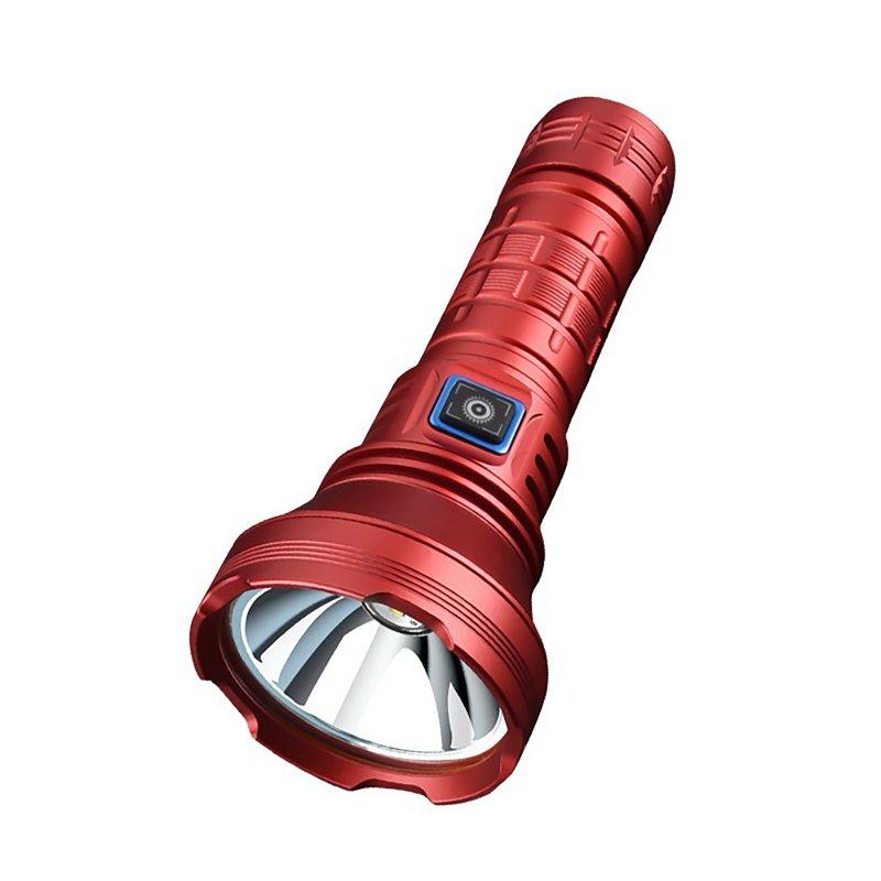 LED Flashlights |   Wholesale LED Outdoor Flashlight Aluminum Alloy Lightweight Torch Lamp Waterproof Lantern 50W High Lumens Flashlight For Home Outdoor Camping Fishing RED LED Flashlights LED Flashlights