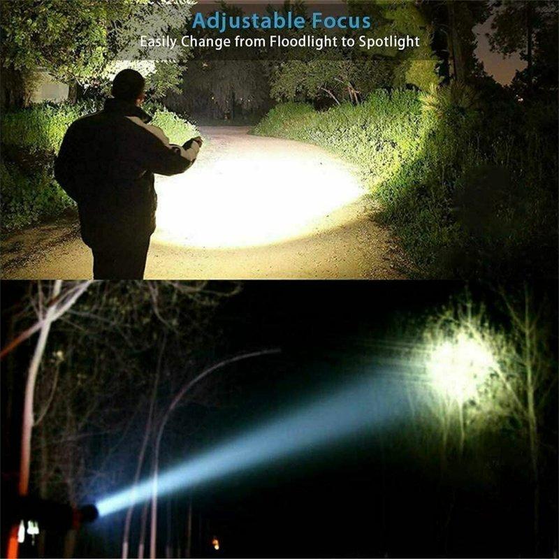 LED Flashlights |   Wholesale Led Tactical Flashlight 4 Modes Waterproof Zoomable Super Bright Usb Rechargeable Torch Hand Lantern as shown LED Flashlights As shown