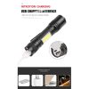 LED Flashlights |   Wholesale LED XHP50+COB Built in Battery Zoom FocusUSB Rechargeable Light black_Model 1505 LED Flashlights Black + Model 1505