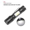 LED Flashlights |   Wholesale LED XHP50+COB Built in Battery Zoom FocusUSB Rechargeable Light black_Model 1505 LED Flashlights Black + Model 1505