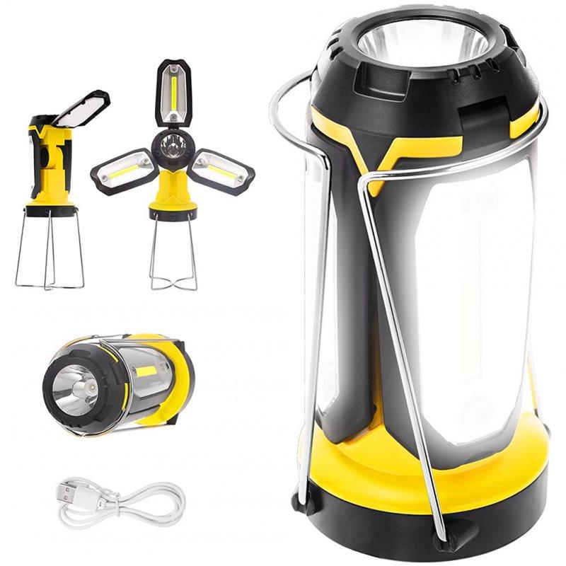 LED Flashlights |   Wholesale Outdoor Led Camping Light 6 Modes Portable Usb Rechargeable Long-lasting Emergency Light Camping Lantern Yellow (rechargeable) LED Flashlights LED Flashlights