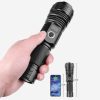 LED Flashlights |   Wholesale Outdoor Led Flashlight Ip67 Waterproof Powerful Digital Display Zoom Type-c Usb Rechargeable Work Light Xhp70 1915C LED Flashlights 1915C