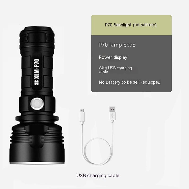 LED Flashlights |   Wholesale P70 LED Mini Flashlight Torch With Rechargeable Detachable Lithium Battery 3 Levels USB Fast Charging Super-bright Hand Lantern P70 Mini Flashlight LED Flashlights LED Flashlights