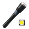 LED Flashlights |   Wholesale P99 LED Flashlight Zoom Torch with USB Charging Outdoor Camping Lamp black_Model: X914 LED Flashlights Black + Model: X914