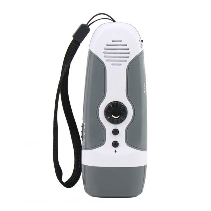 LED Flashlights |   Wholesale Portable Hand Crank Led Flashlight with Fm Radio Alarm Function Outdoor Emergency Lamp Grey LED Flashlights Grey