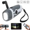 LED Flashlights |   Wholesale Portable Hand Crank Led Flashlight with Fm Radio Alarm Function Outdoor Emergency Lamp Grey LED Flashlights Grey