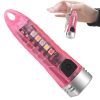 LED Flashlights |   Wholesale Portable Key Chain Flashlight Waterproof Multi-functional Type-c Rechargeable Led Strong Light Mini Work Lamp transparent pink LED Flashlights LED Flashlights