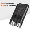 LED Flashlights |   Wholesale Portable Led Mini Flashlight with Side Light 900 Lumens USB Charging Torch Outdoor Emergency Lighting Tool V3 Black LED Flashlights LED Flashlights