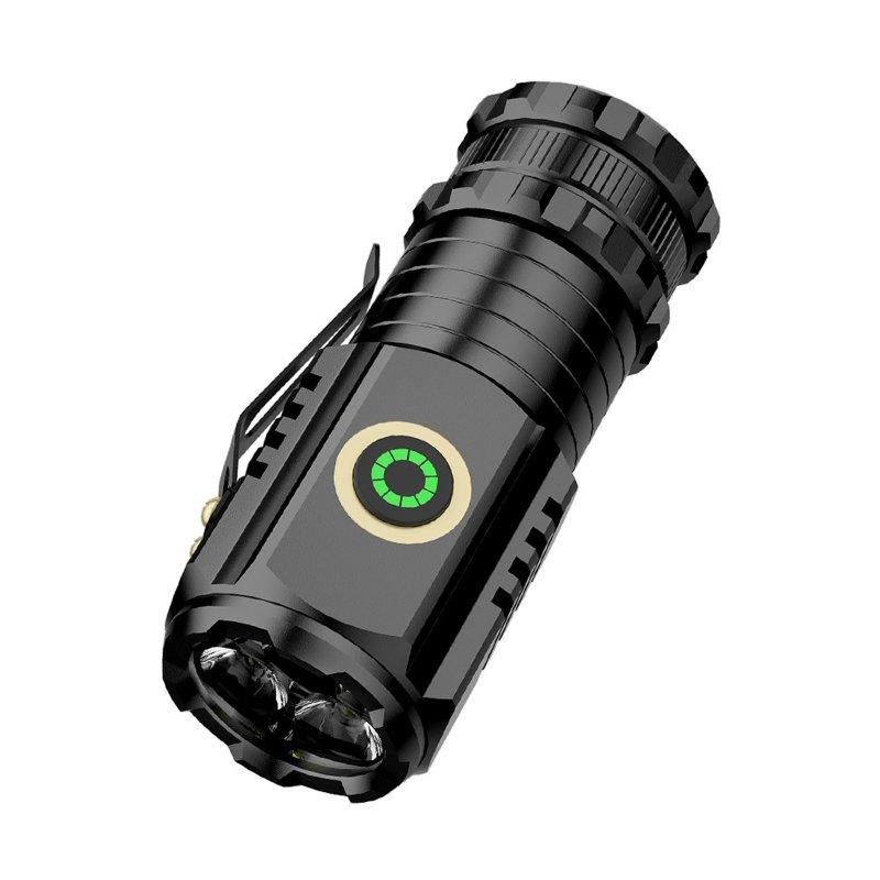 LED Flashlights |   Wholesale Portable Mini LED Mini Flashlight With Clip Super Bright Strong Light Aluminum Alloy Outdoor Emergency Lighting Tool (8 x 3CM) Magnetic (no batteries) LED Flashlights LED Flashlights