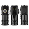 LED Flashlights |   Wholesale Portable Mini LED Mini Flashlight With Clip Super Bright Strong Light Aluminum Alloy Outdoor Emergency Lighting Tool (8 x 3CM) Magnetic (no batteries) LED Flashlights LED Flashlights