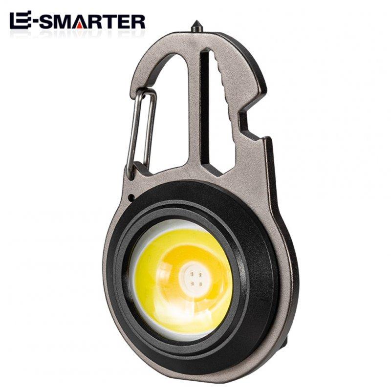 LED Flashlights |   Wholesale Powerful Cob Keychain Flashlight 500LM High Brightness Portable Lightweight Work Light Window Breaker Screwdriver grey LED Flashlights Grey