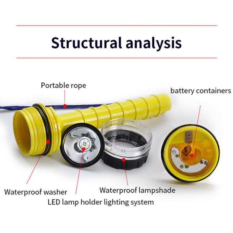 LED Flashlights |   Wholesale Professional Dive Flashlight Underwater Waterproof Non-slip Led Diving Lamp Light Torch yellow LED Flashlights LED Flashlights